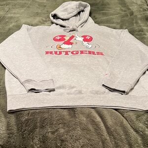 New Mens 3XL STREAKER SPORTS PEANUTS RUTGERS hoodie. Fits more like a 2XL